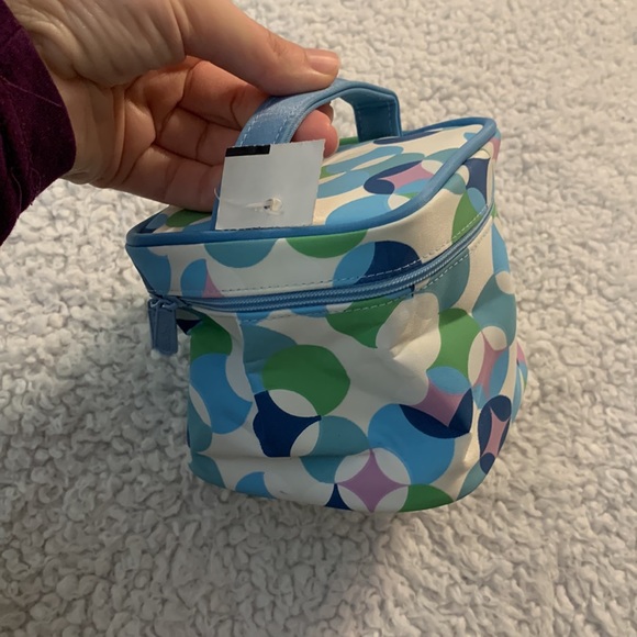 Small Blue Colorful Makeup Bag - Picture 7 of 17